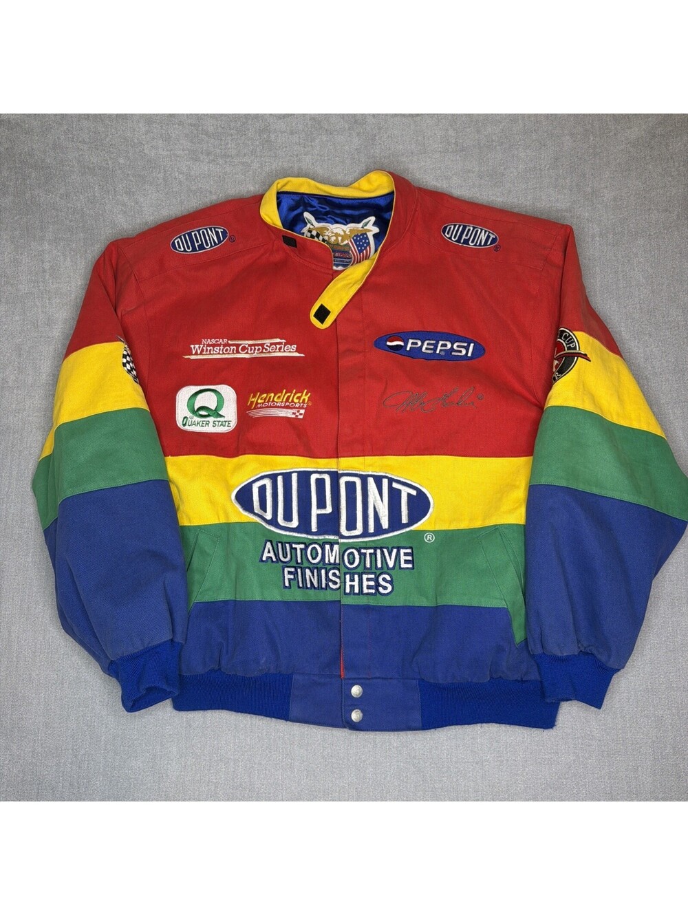 Vintage Jeff Gordon Jacket Mens XXL DuPont NASCAR Winston Cup Racing 90s